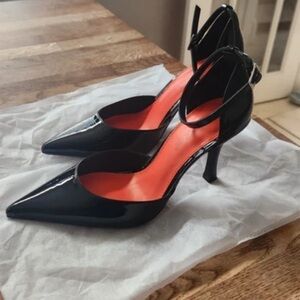 Blackmilk Shiny Black Pointed Heels
